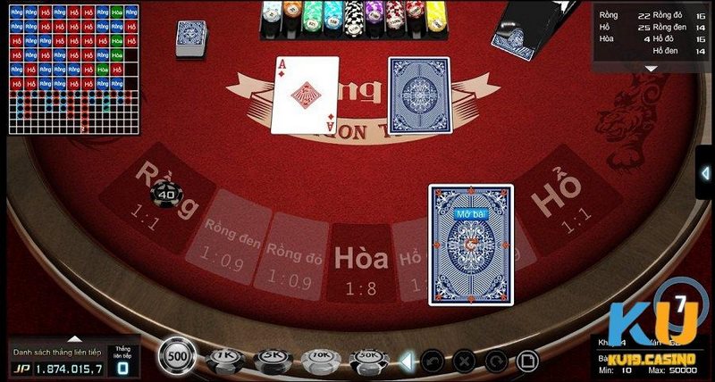 Luật chơi game bài Rồng Hổ tại nhà cái KU19